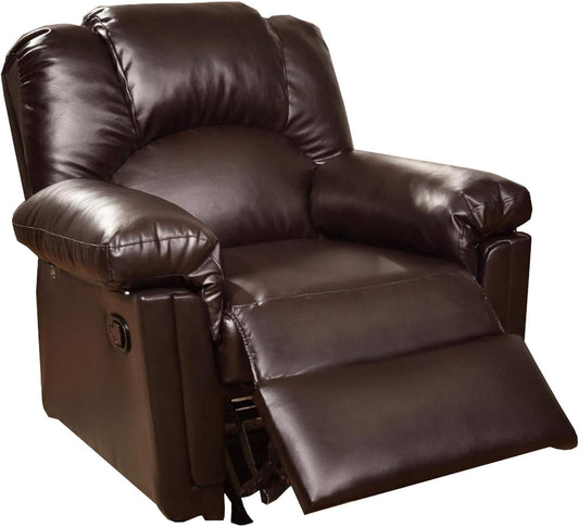 BM171425 41 X 35 X 35 In. Bonded Leather Rocker & Recliner Brown-0