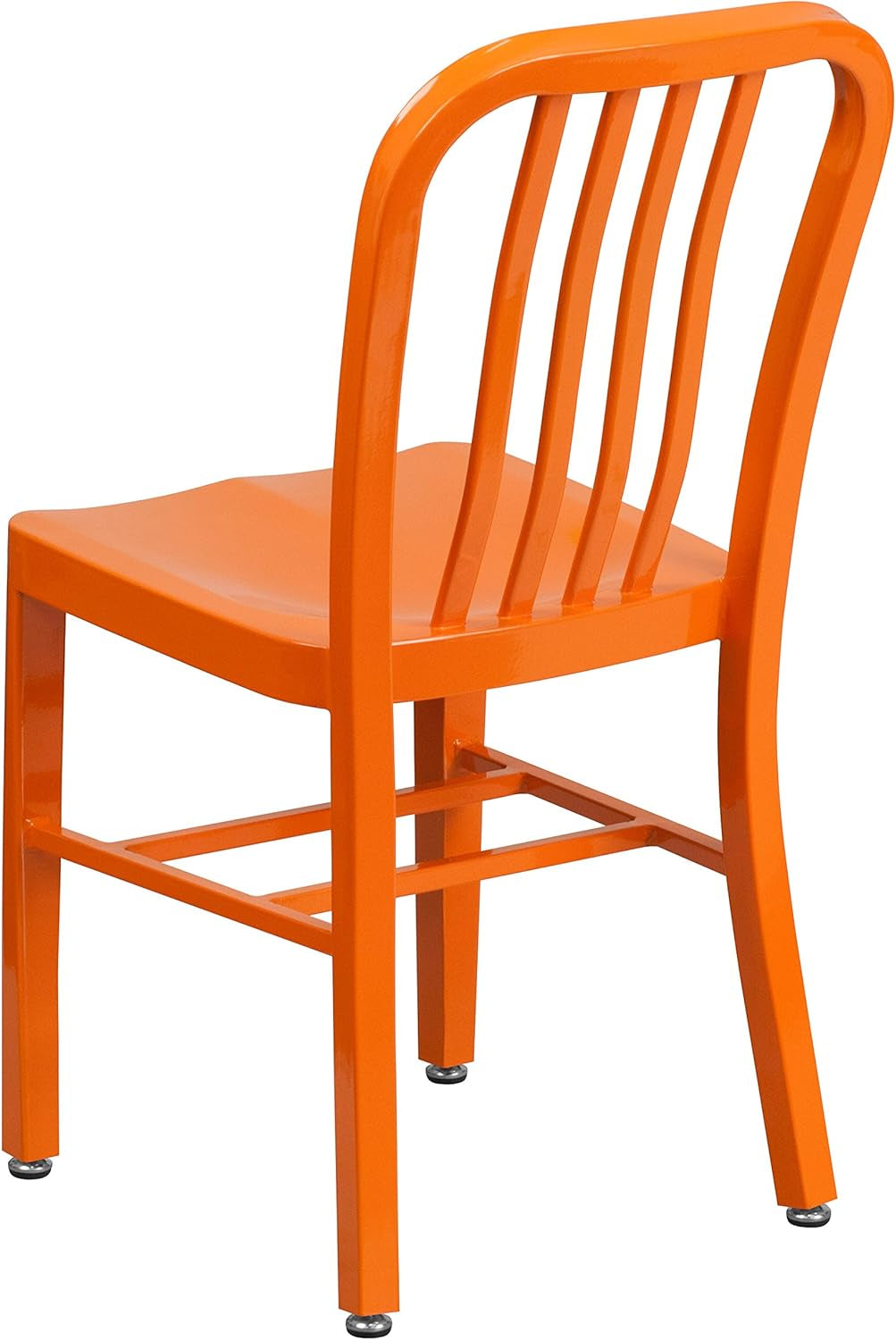 Gael Commercial Grade 2 Pack Orange Metal Indoor-Outdoor Chair-4