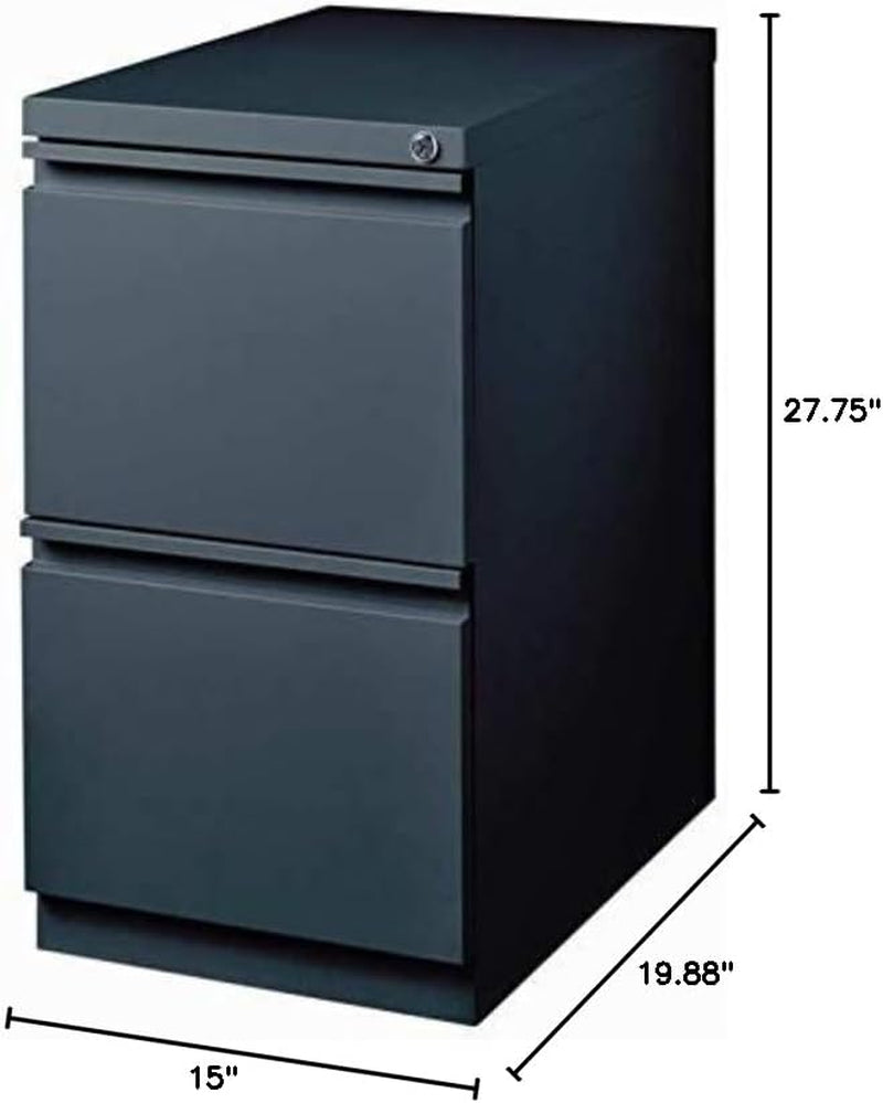 2 Drawers 27.75" Vertical Charcoal Metal Filing Cabinet Lockable Pre-Assembled Stationary Letter Size for Home, Office-1