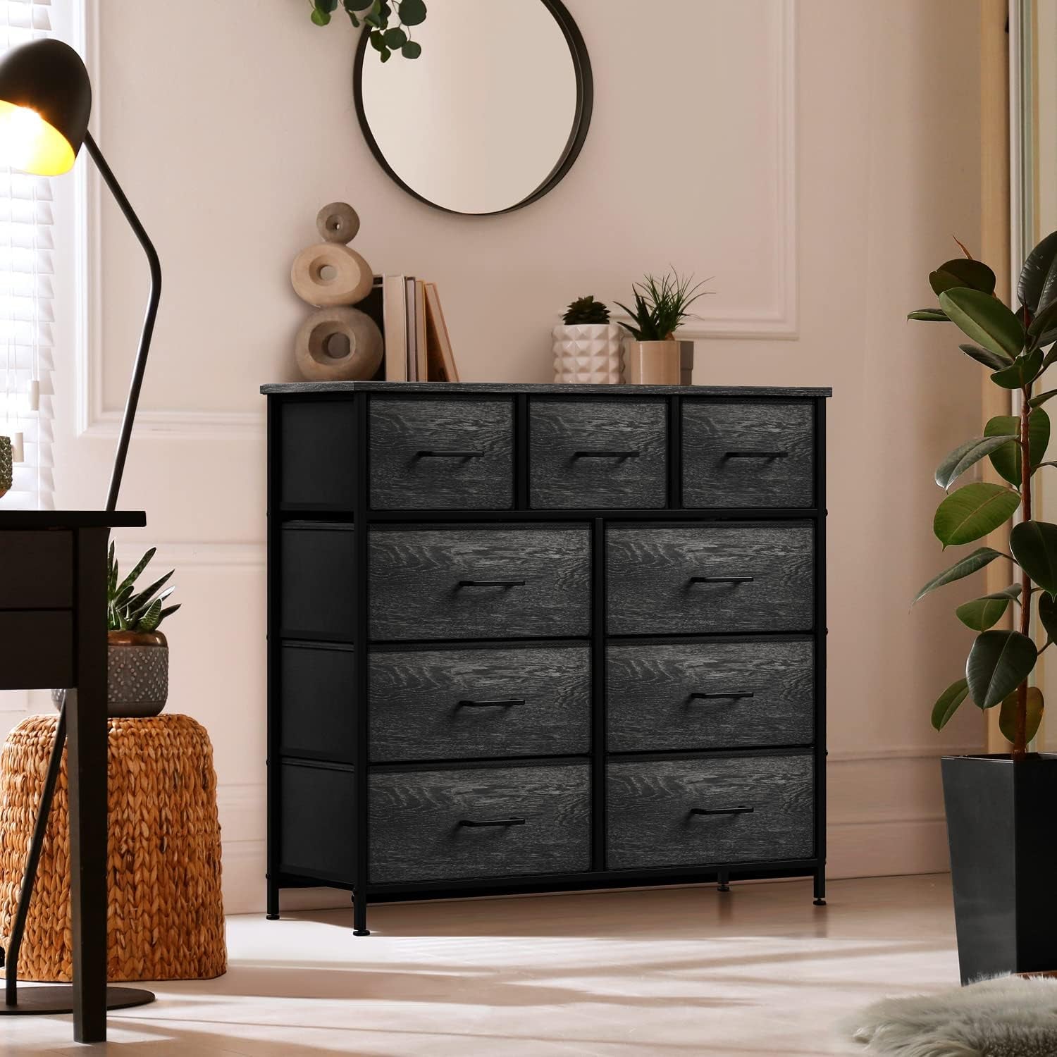 Faux Wood Dresser with 9 Drawers-4