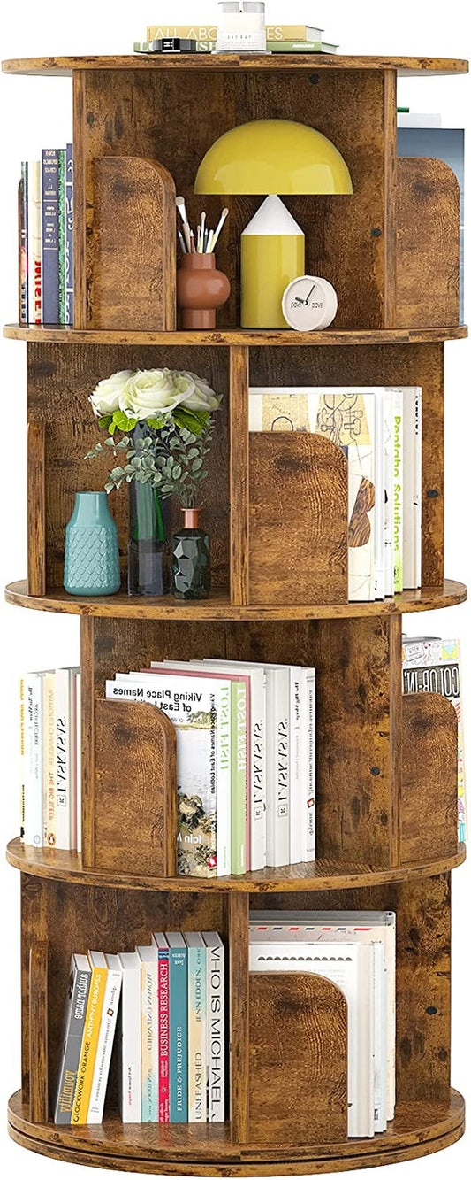 360 Rotating Small Corner Bookshelf for Small Spaces-1