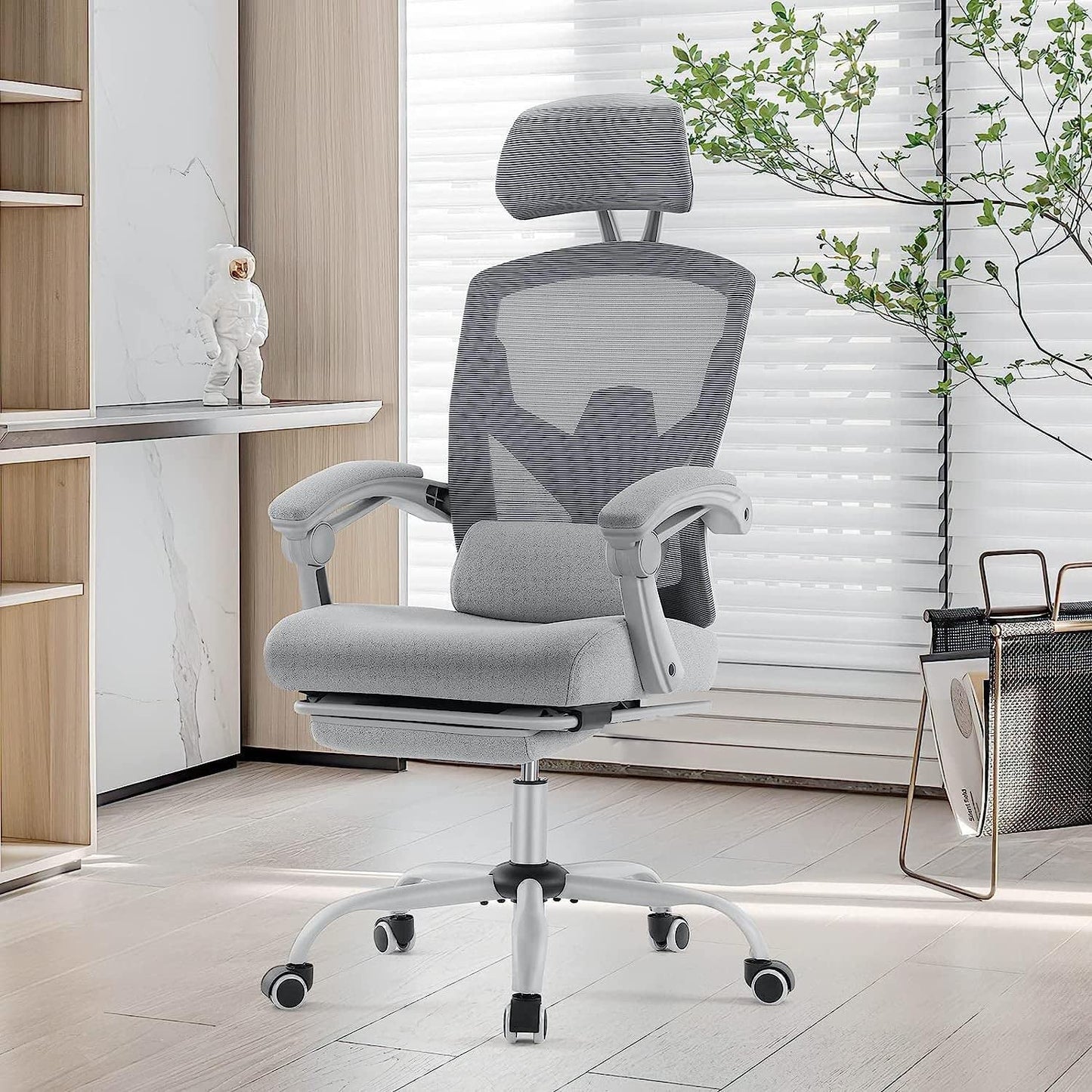 Ergonomic High-Back Mesh Office Chair with Adjustability-0