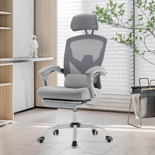 Ergonomic High-Back Mesh Office Chair with Adjustability-0