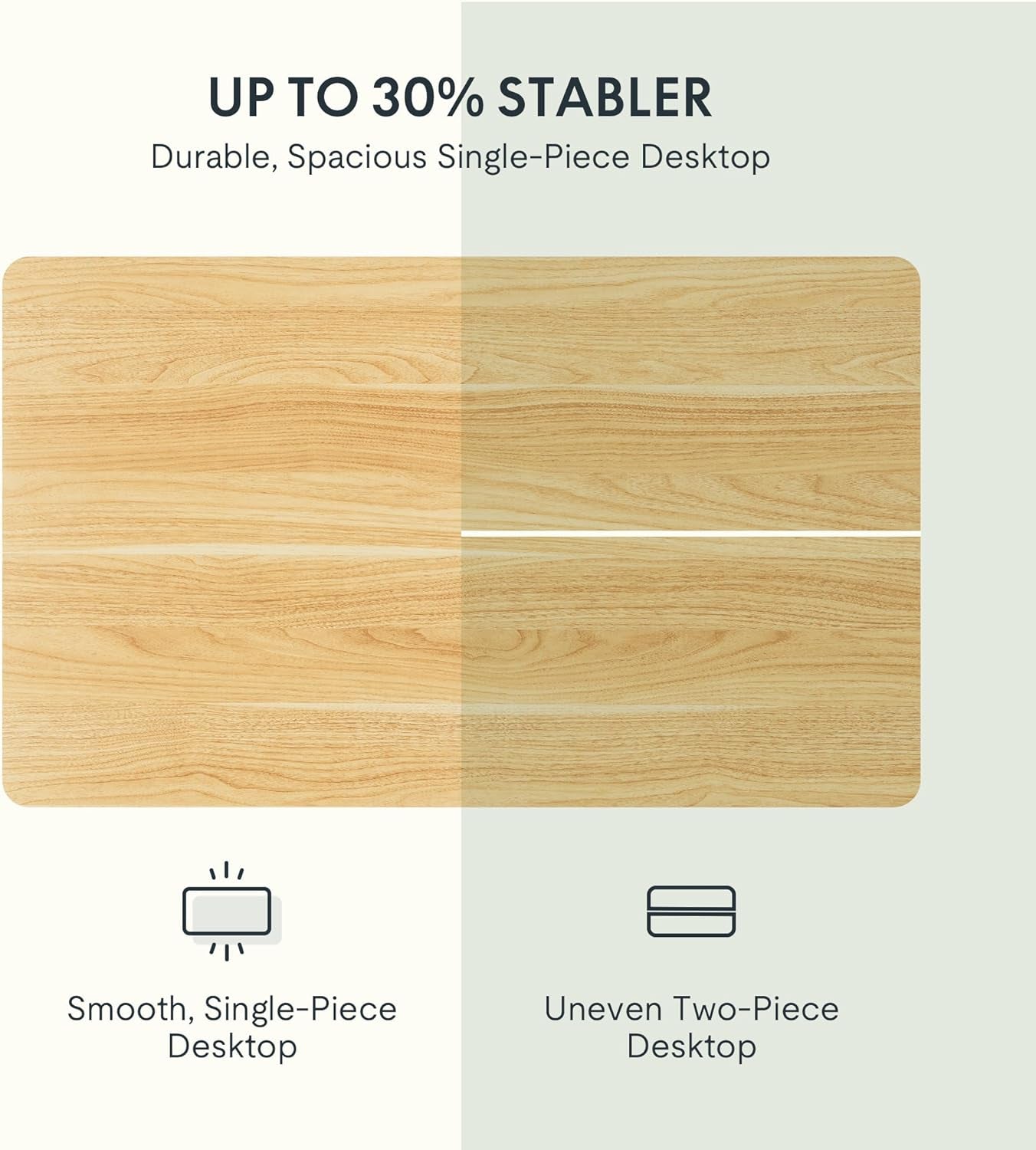 48" Maple Top White Frame Standing Desk-2