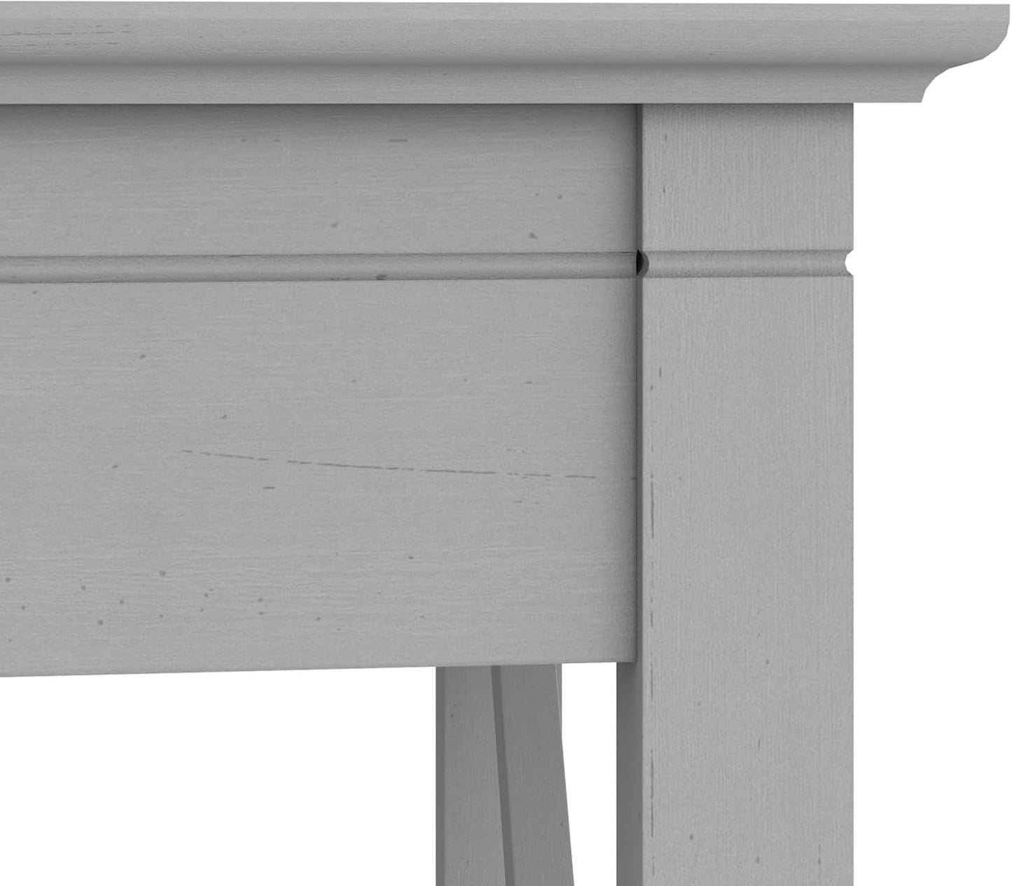 Bush Furniture Key West 60W Modern Farmhouse L Shaped Desk in Cape Cod Gray | 60-Inch Corner Table for Home Office-3