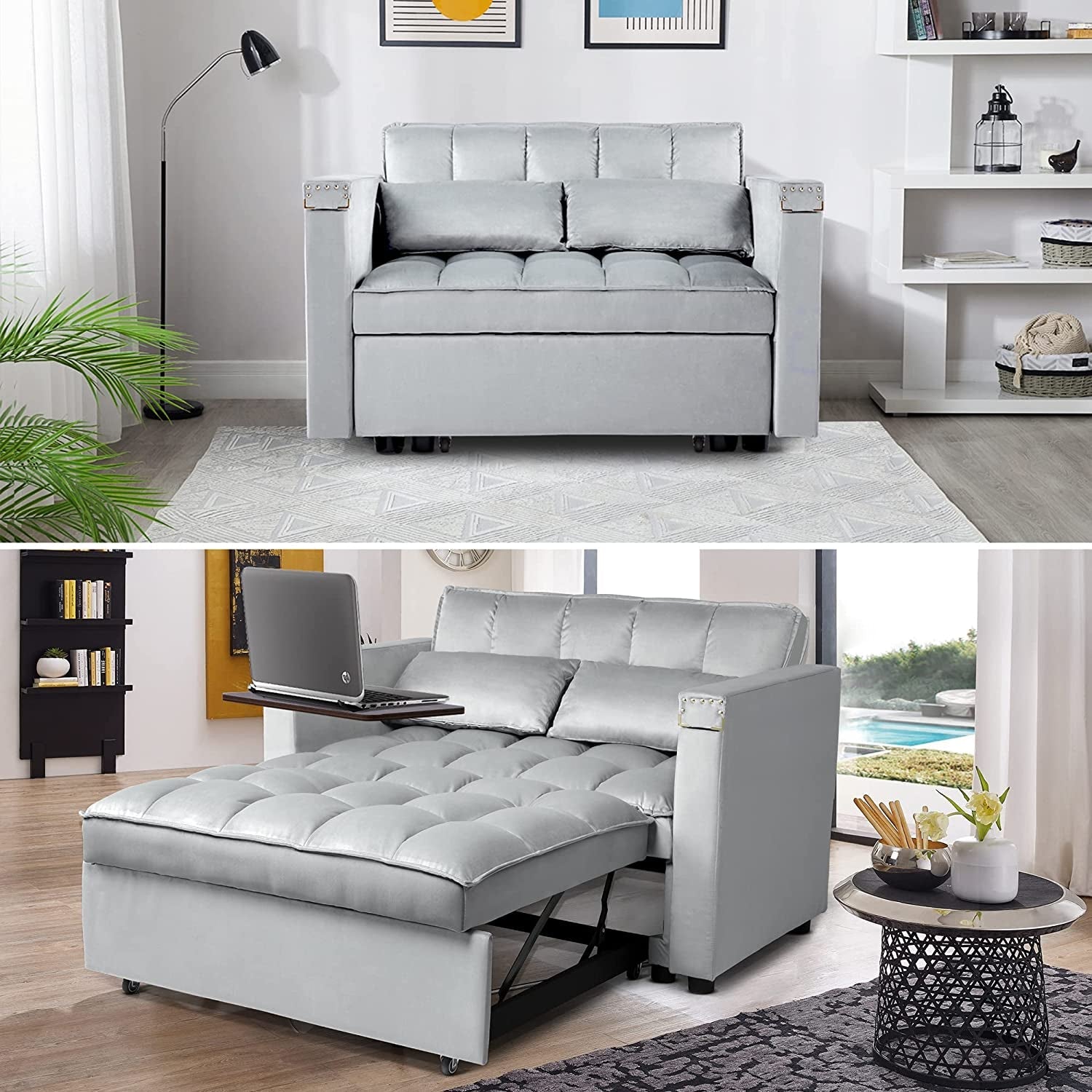 Multi-Functional Sofa Bed with Hidden Table-2