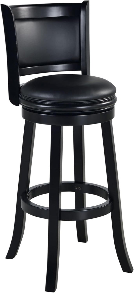 Augusta Extra Tall Swivel Bar Stool, 34-Inch, Black-0