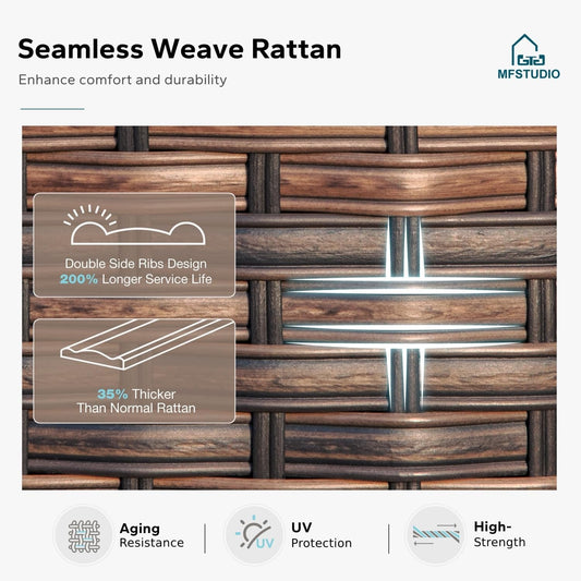 2-Piece All-Weather Wicker Patio Sofa Set-1