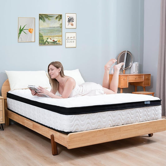 Full Hybrid Mattress Medium-Firm, 10", CertiPUR-US Certified-0