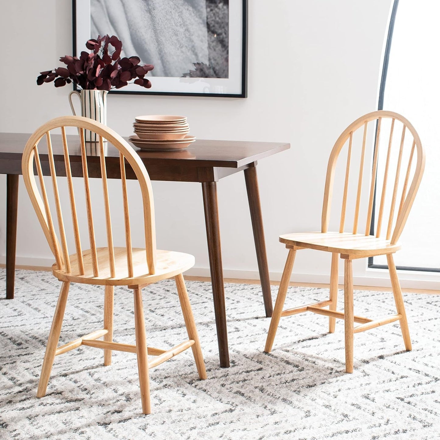 Home Camden 18-Inch Farmhouse Black Spindle Back-2