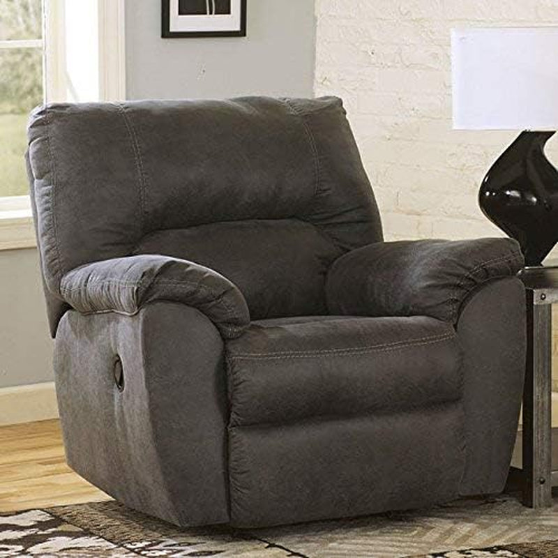 Tambo Faux Leather Manual Rocker Recliner, Gray-1