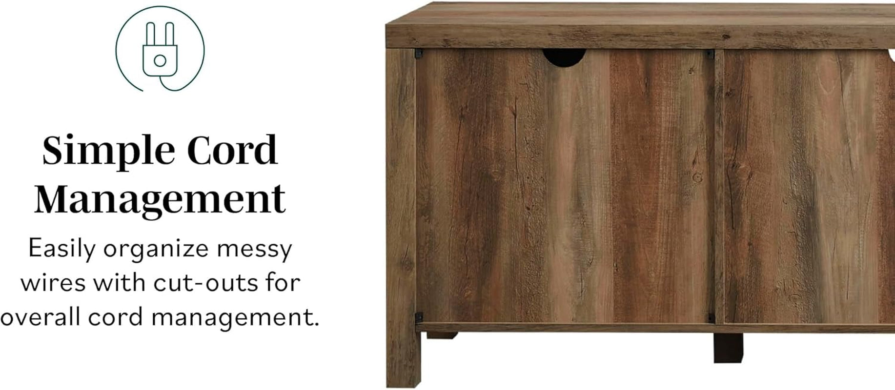 Rustic Oak TV Stand for 70/80 Inch TVs-3
