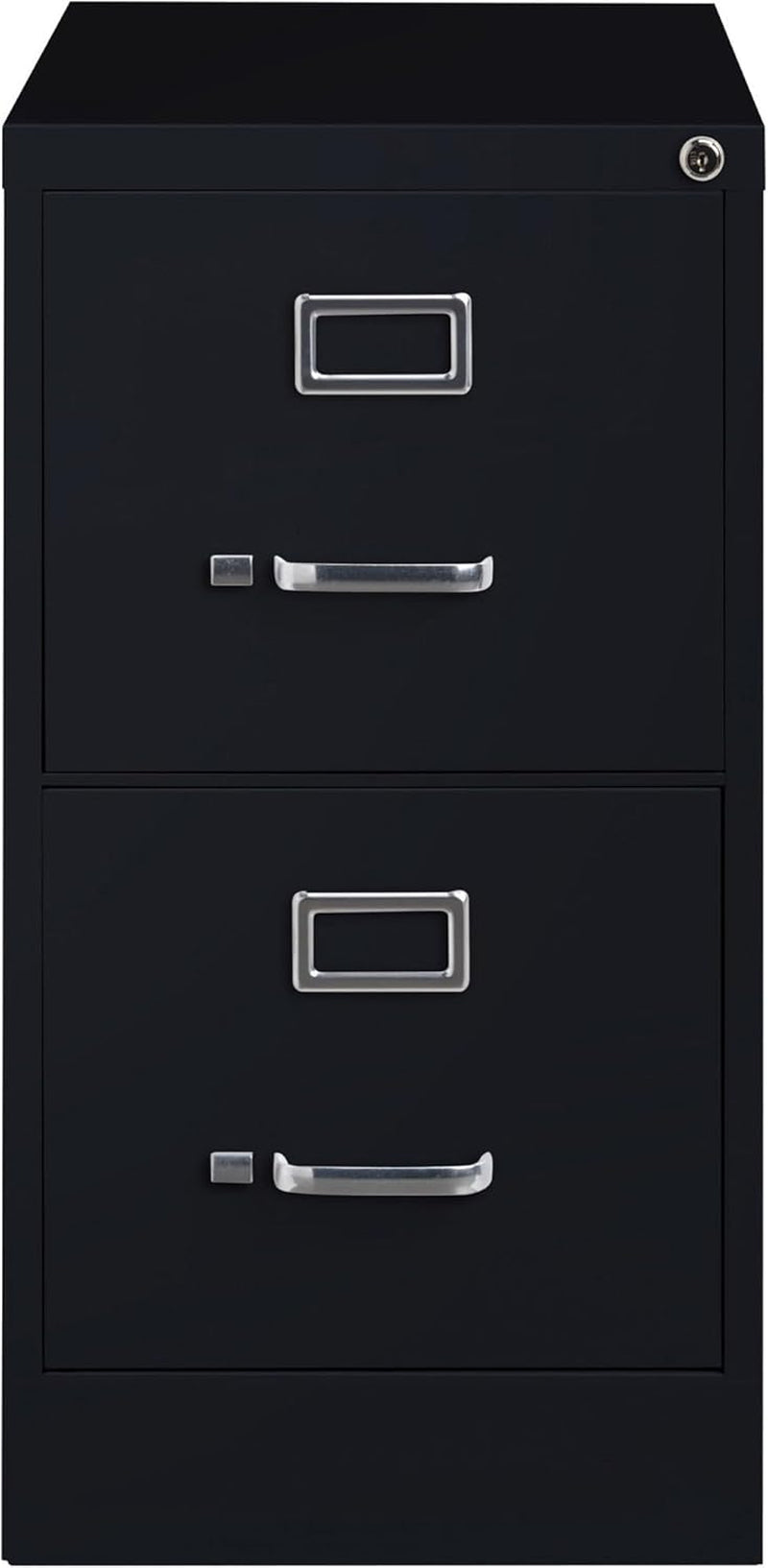 2-Drawer Vertical File with Lock, 15 by 26-1/2 by 28-3/8-Inch, Black-2