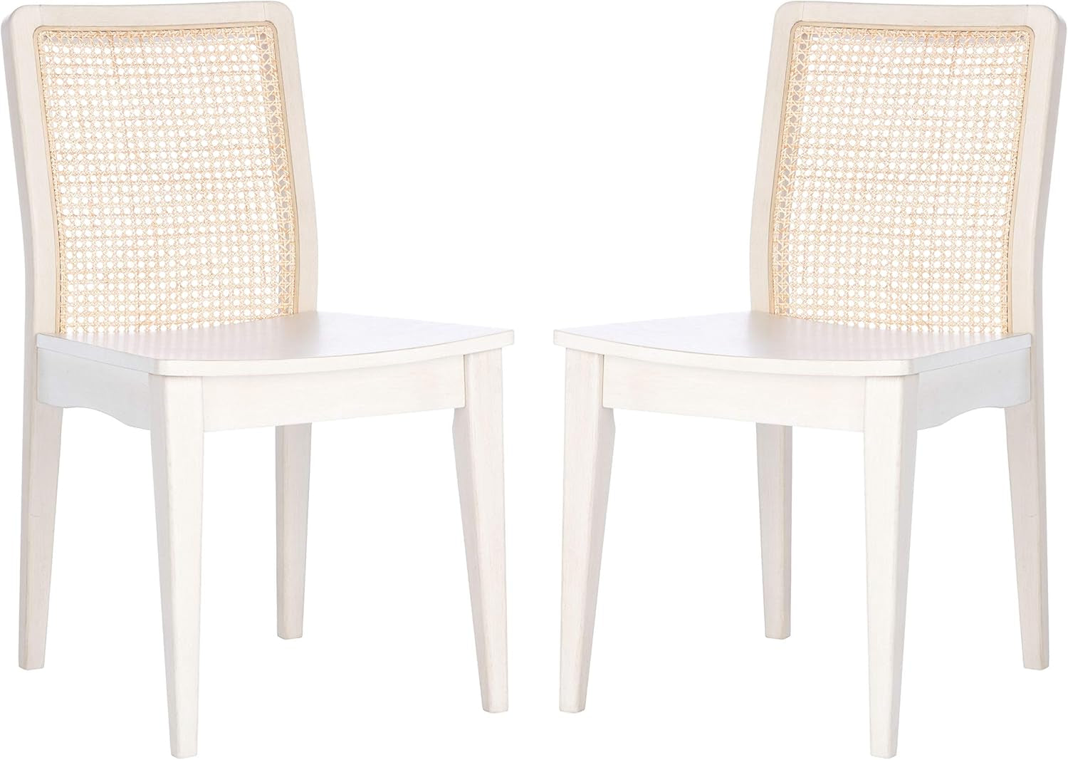 Home Collection Benicio White/Natural Rattan Dining Chair (Set of 2) DCH1005B-SET2-0