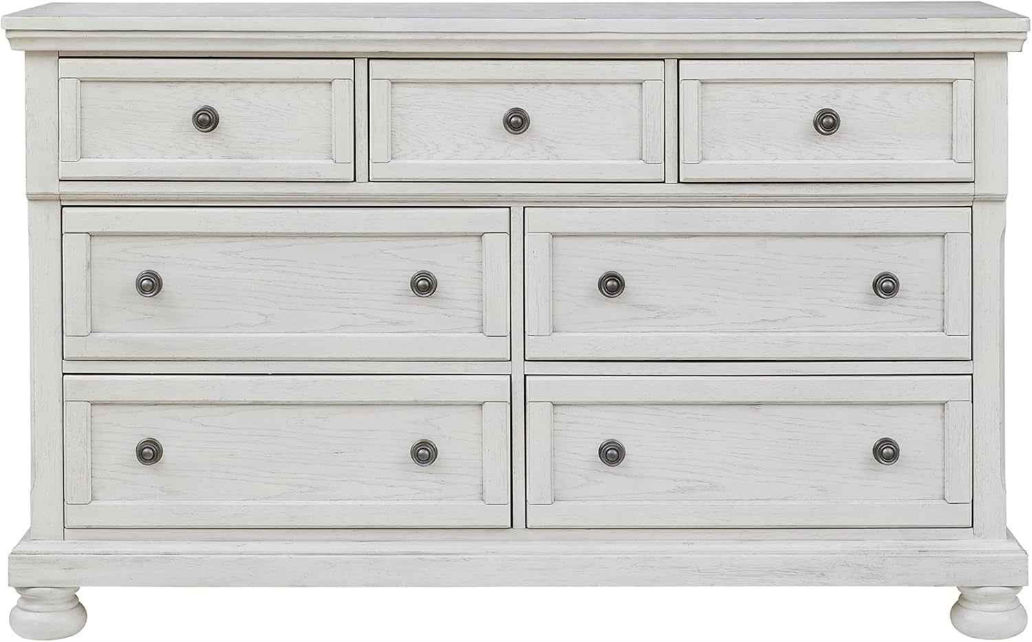 Robbinsdale Traditional 7 Drawer Dresser, Antique White-3