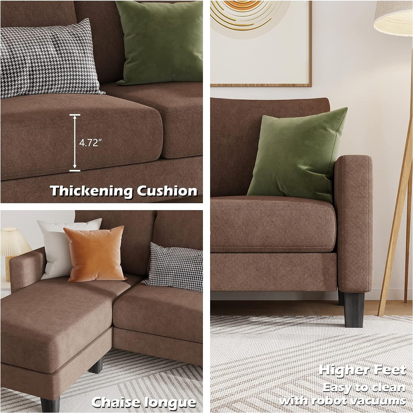 Aadvik 77.55'' Upholstered Sofa Chaise-4