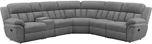 Bahrain 6-Piece Charcoal Motion Sectional Sofa-1