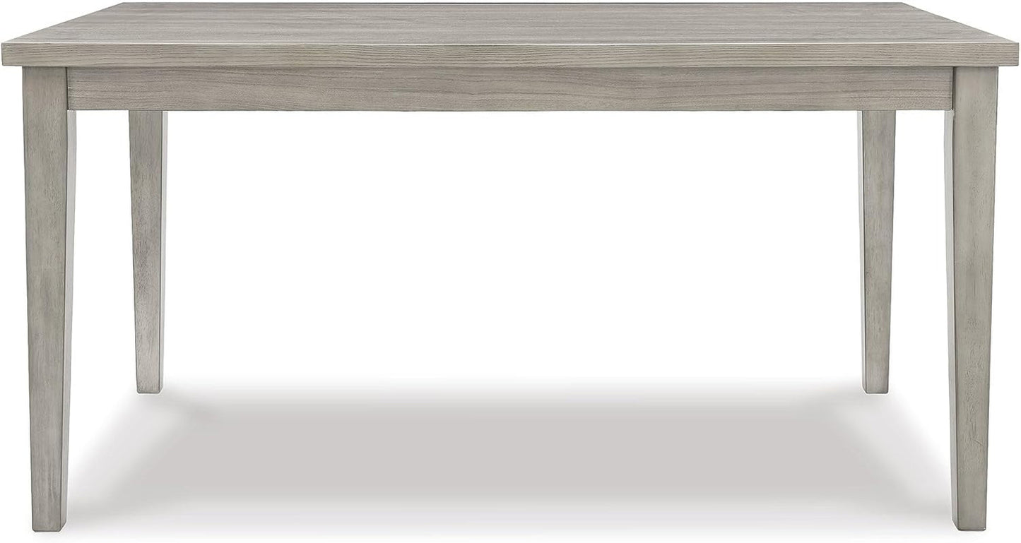 Parellen Modern Farmhouse Rectangular Dining Room Table, Gray-3