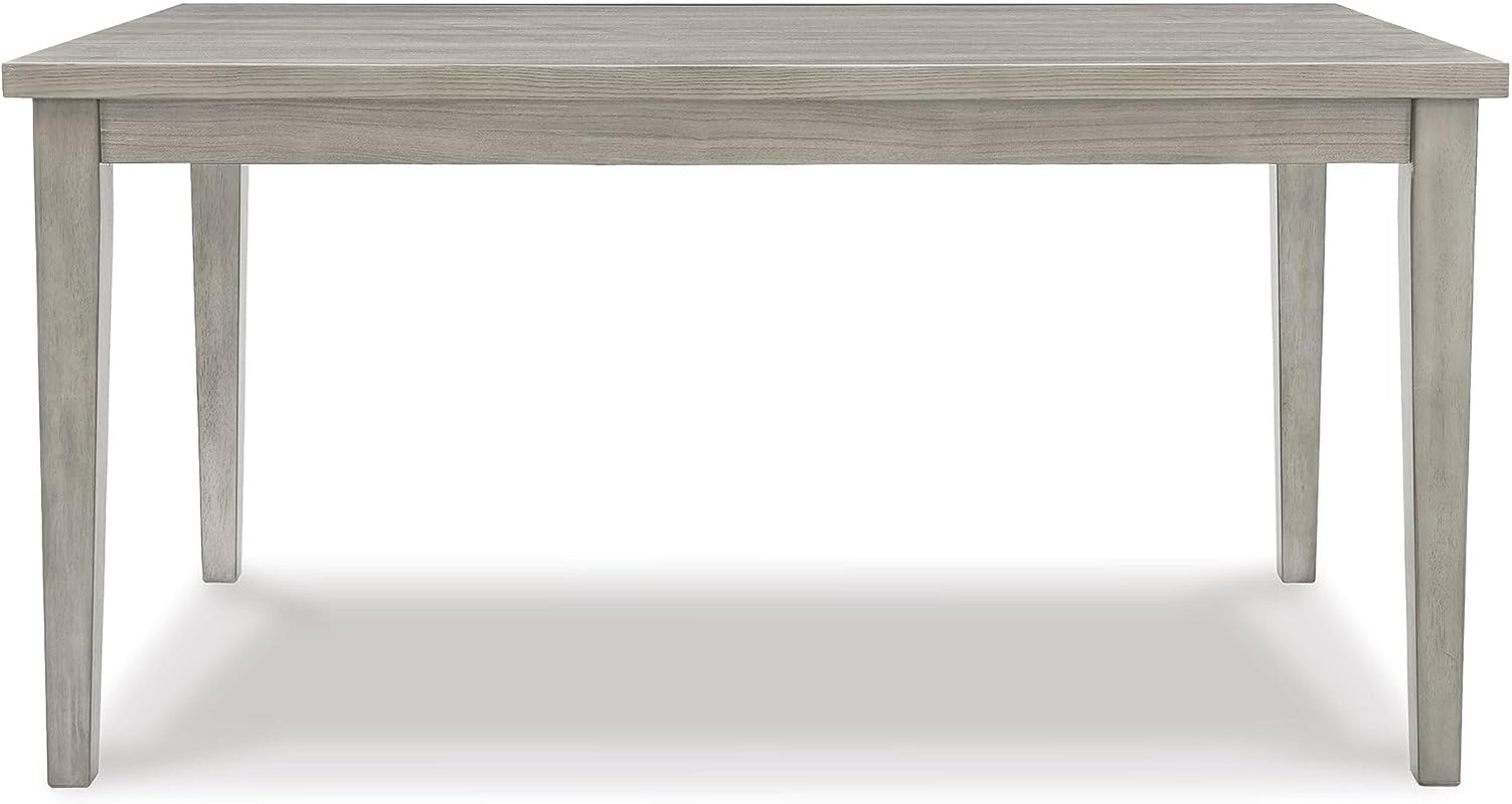 Parellen Modern Farmhouse Rectangular Dining Room Table, Gray-3