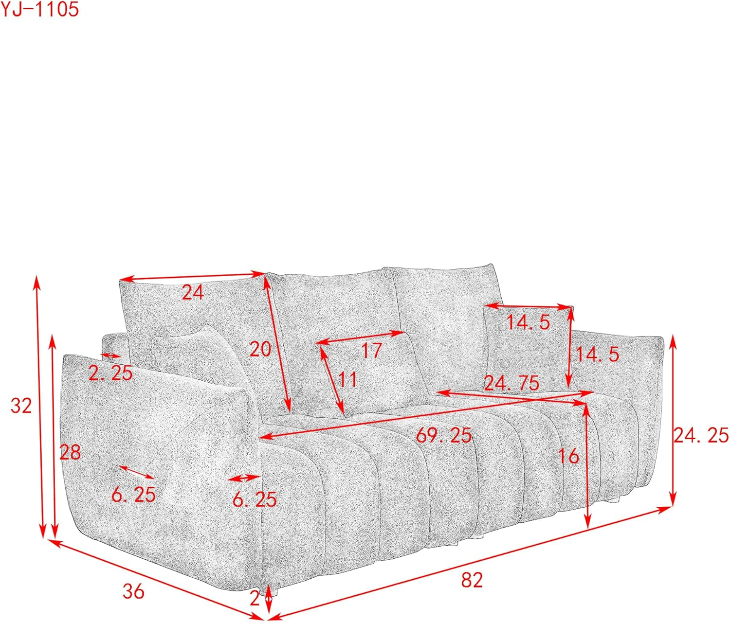 Deep Seat Teddy Fleece Loveseat Sofa with Wood Frame, 3 Seater Oversized Cloud Couch,Minimalist Style Boucle Upholstered Modular Sectional Sofa&Couches for Living Room Office-1