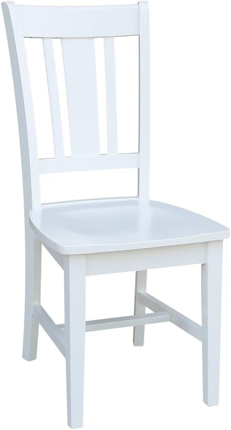 International Concepts Set of Two San Remo Splatback Dining Chairs, White-0