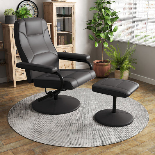 360° Swivel Recliner Chair with Ottoman-0