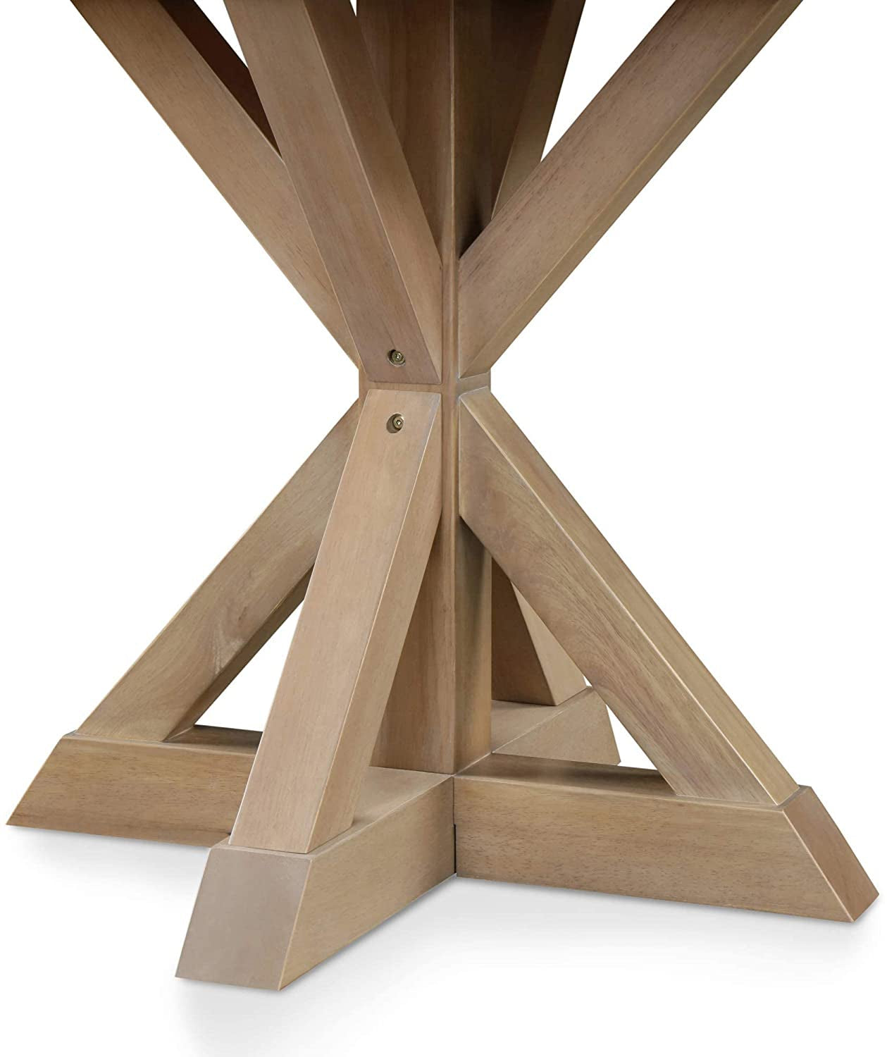 Rustic Wooden Trestle Pedestal Base Dining Table-4