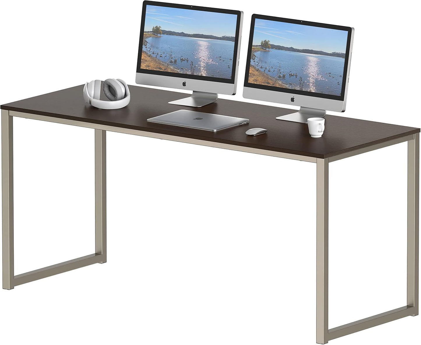 Home Office 55-Inch Computer Desk, 24" Deep, Espresso-0