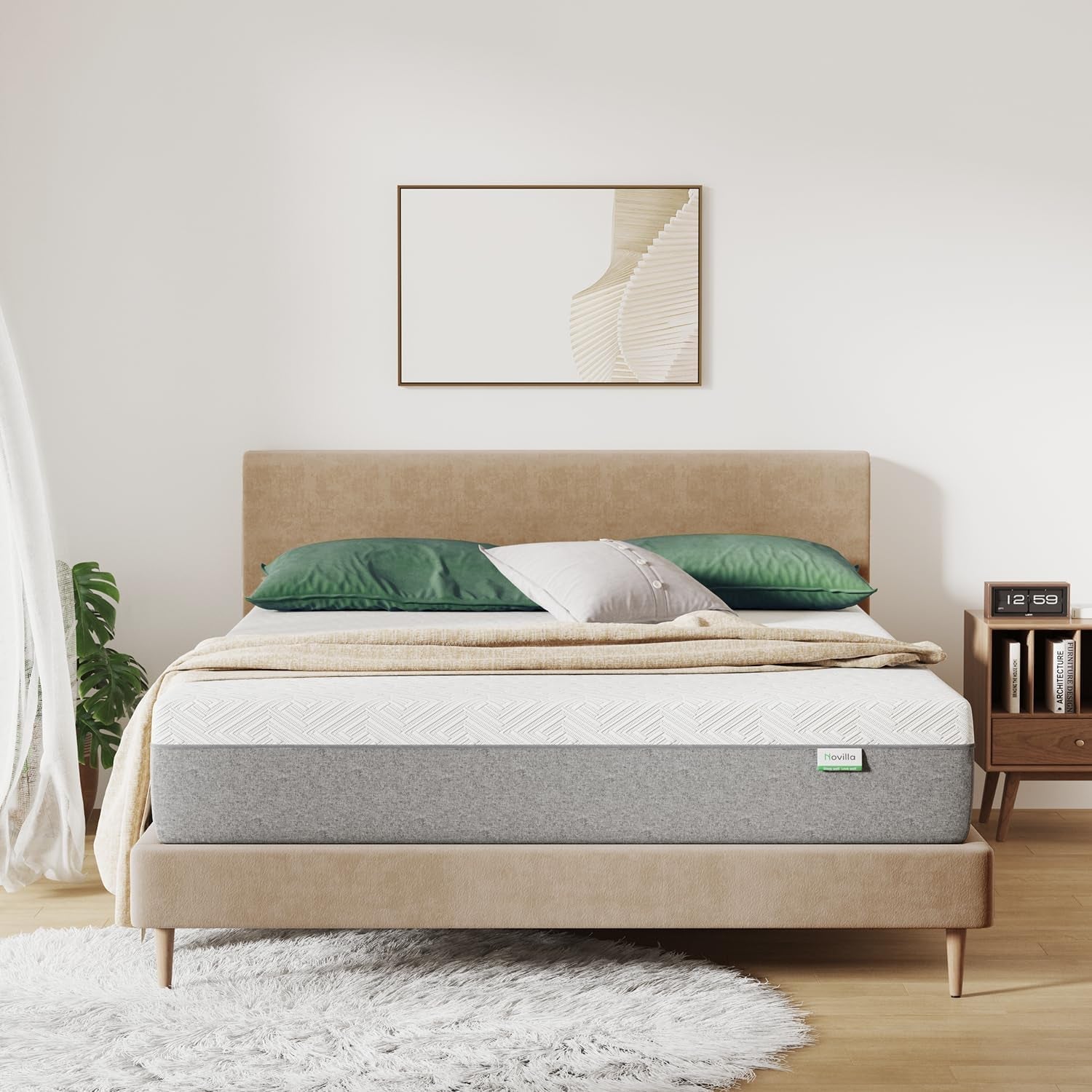 King Gel Memory Foam Mattress, 12 Inch, Medium-Plush-1