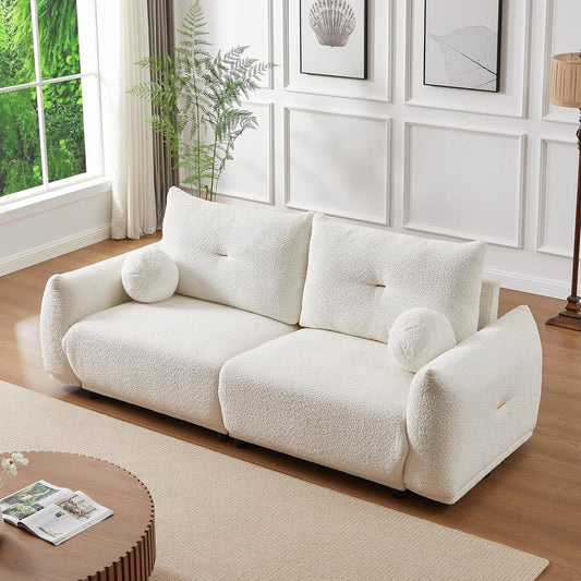ersized Lambswool Modular Sofa 3-Seater with Pillows.-1