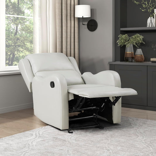 Recliner Chair Living Room Reclining Sofa Chair, Home Theater Seating Modern Recliner, Manual Recliner Sofa Chair for Living Room/Office/Apartment, Glider Recliner, Taupe-0
