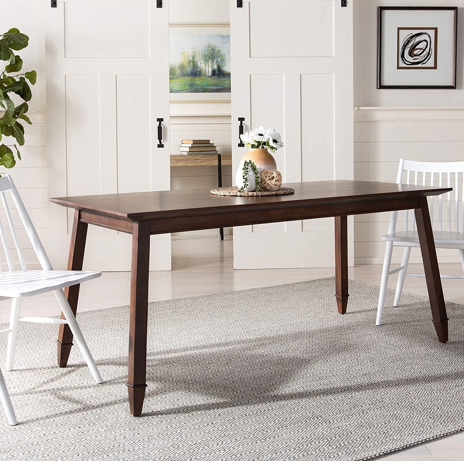 Brayson Modern Walnut Rectangle Dining Table-0