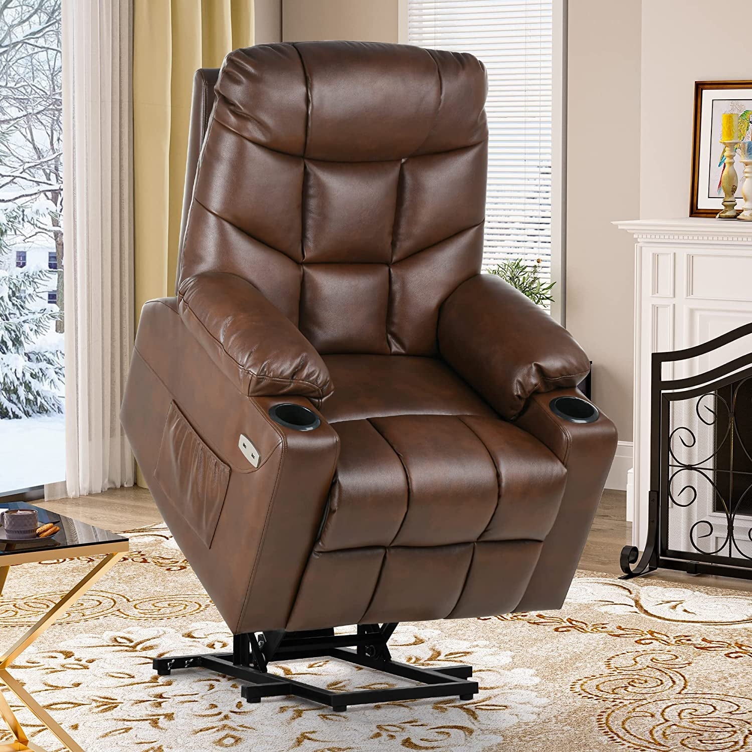 Electric Power Lift Recliner Chair with Massage and Heat-0