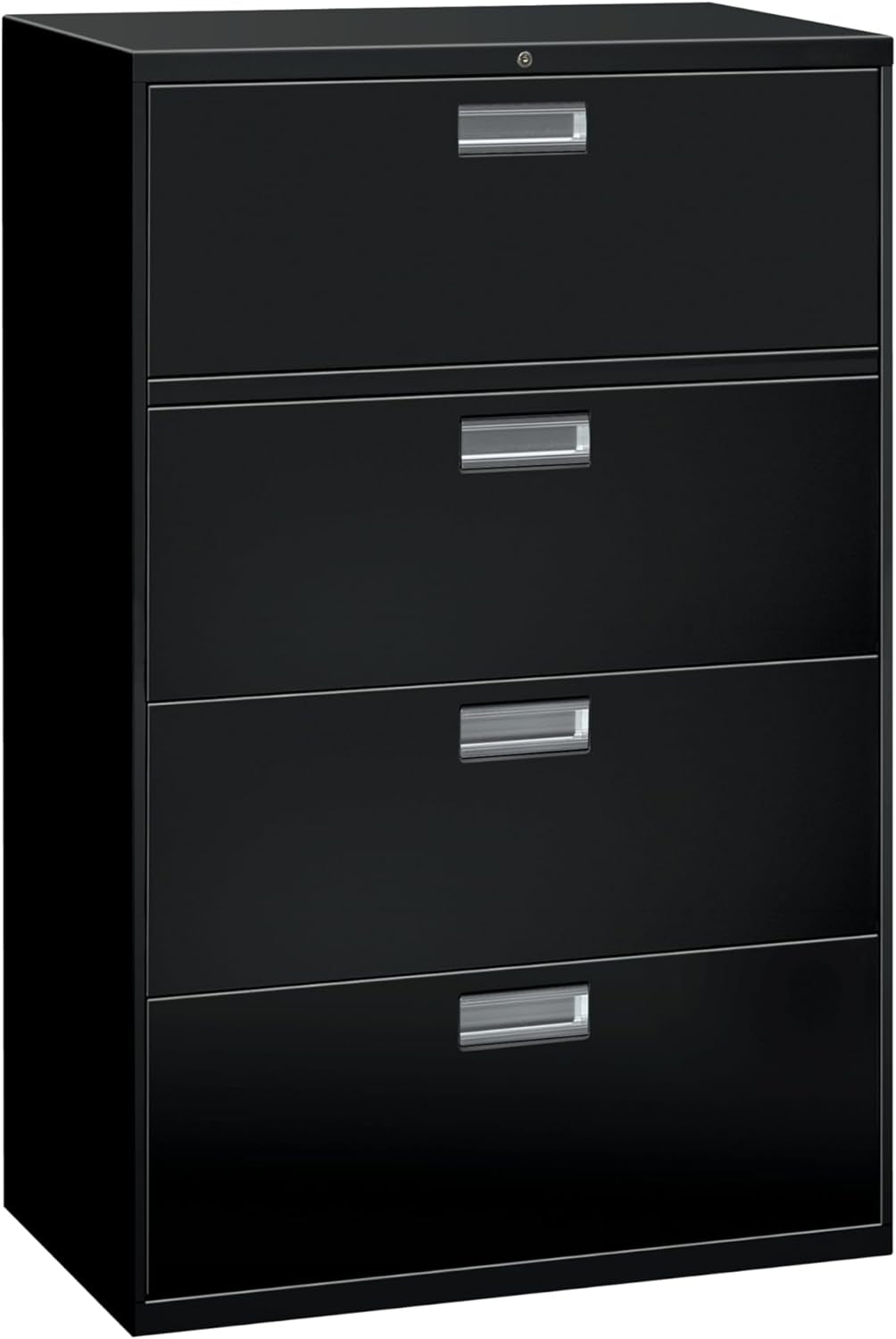 Adjustable Hangrails for A4, Legal, Letter Files Lock-600 Series Lateral Office Storage Locking Metal Cabinet 36" W X 18" D, 4 Drawers, Black-0
