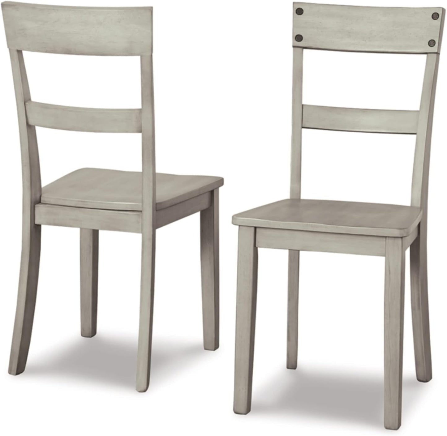 Loratti Modern Farmhouse 18" Weathered Wood Dining Chair, 2 Count, Gray-2