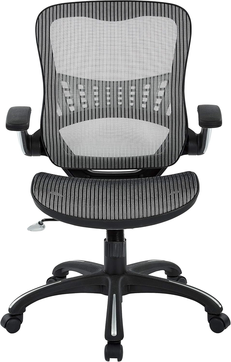 Riley Ventilated Manager'S Office Desk Chair with Breathable Mesh Seat and Back, Black Base with Grey-3