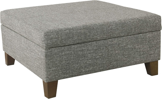 Luxury 32″ Ottoman with Storage in Slate Gray-0