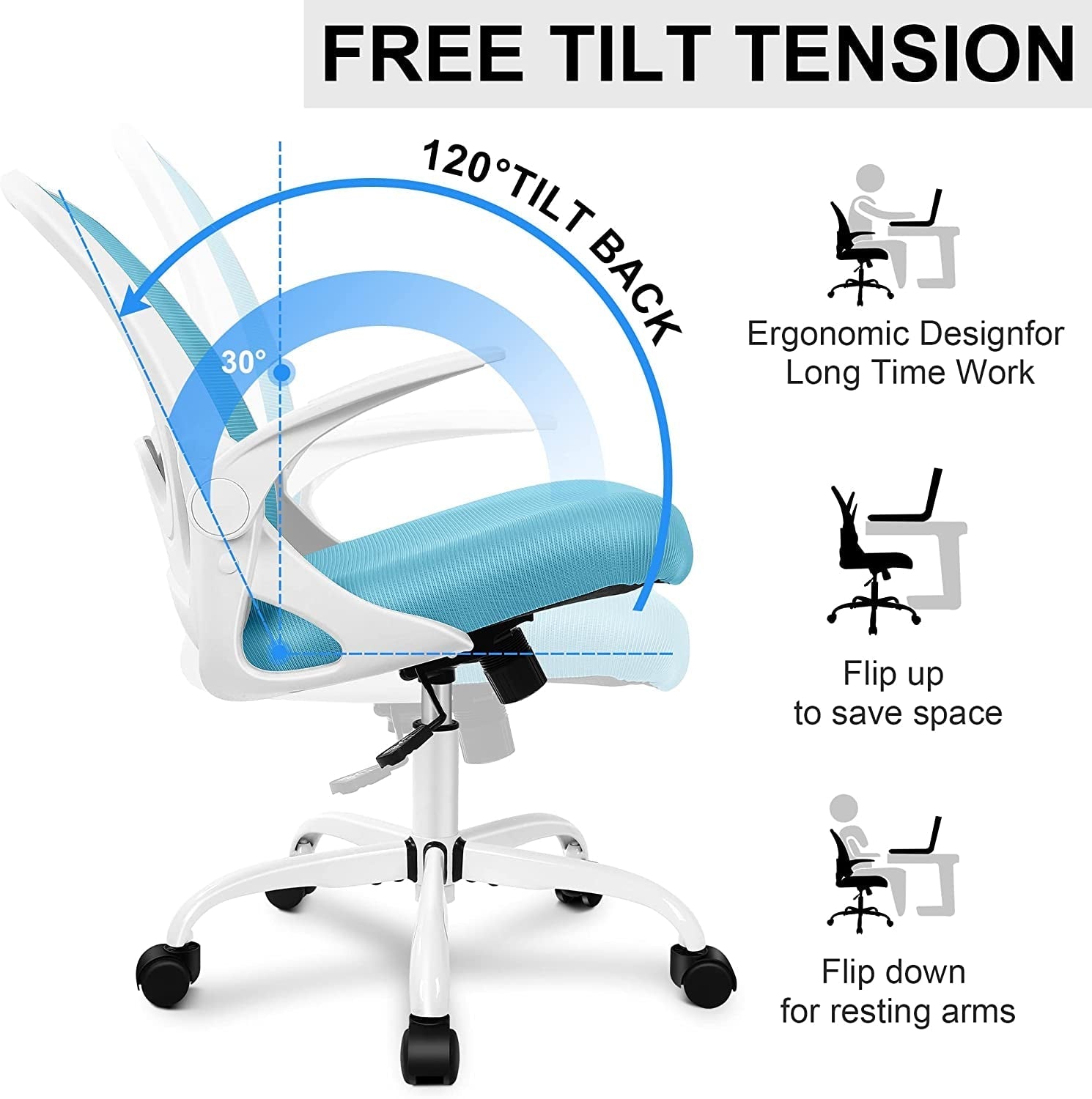 Ergonomic Mesh Office Chair with Adjustable Support-2