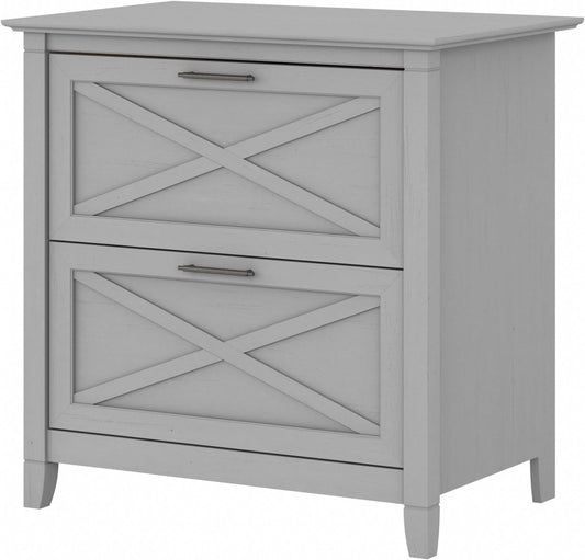 Bush Furniture Key West 2 Drawer Lateral File Cabinet in Cape Cod Gray | Document Storage for Home Office | Accent Chest with Drawers-0