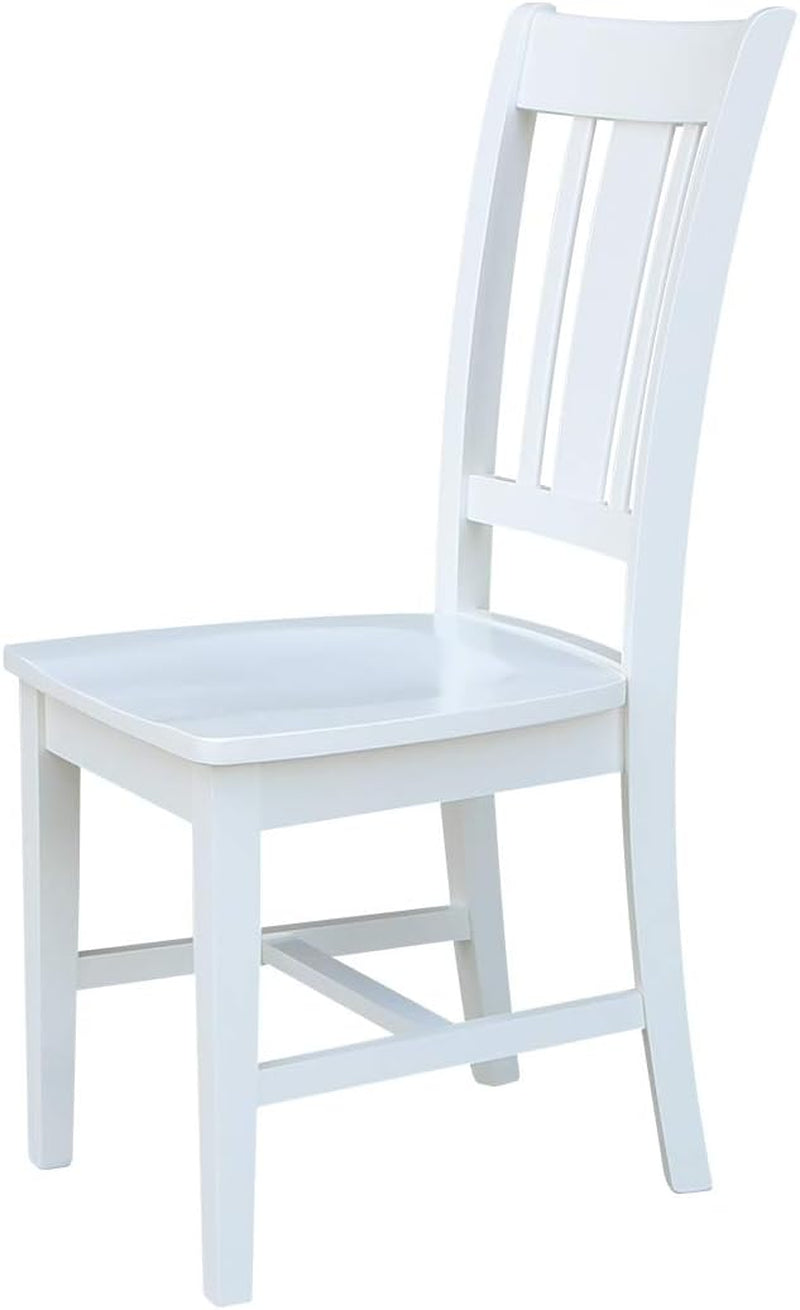 International Concepts Set of Two San Remo Splatback Dining Chairs, White-4