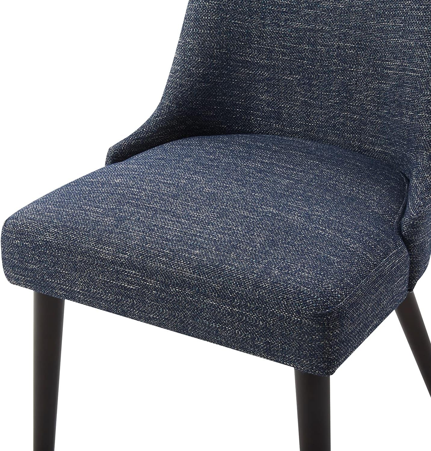 Mid-Century Modern Dark Blue Fabric Accent Chair, Set of 2-4