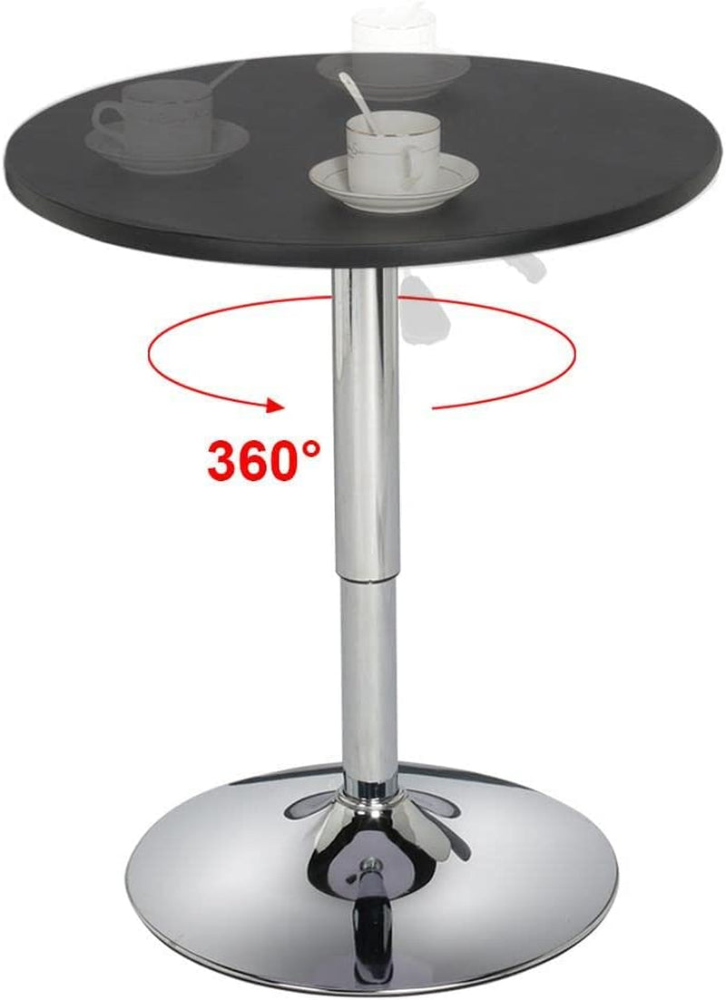 Black Adjustable MDF Top Bar Table-4