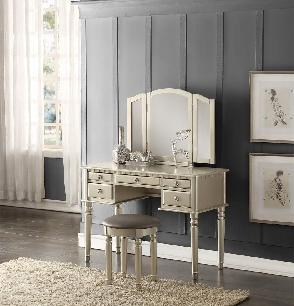 Silver St. Croix Collection Vanity Set-0