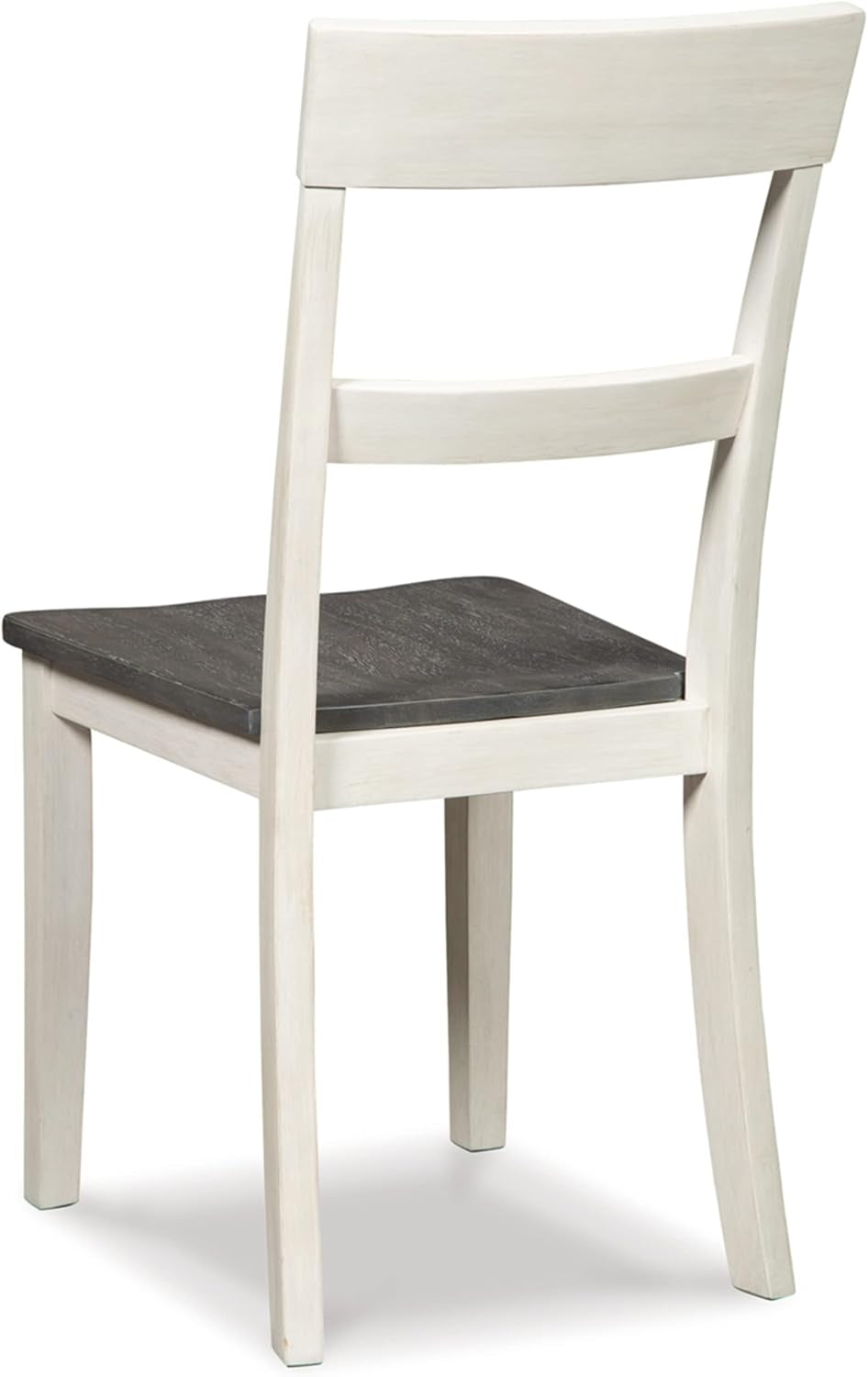 Nelling Modern Farmhouse 18" Weathered Dining Chair, Set of 2, White & Dark Brown-4