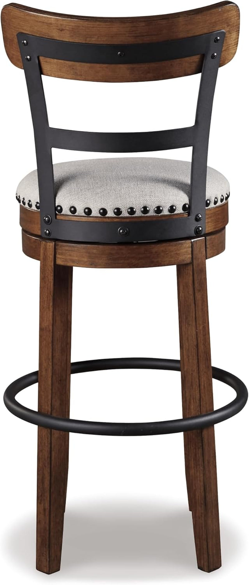 Valebeck 30" Farmhouse Pub Height Barstool, Brown-4