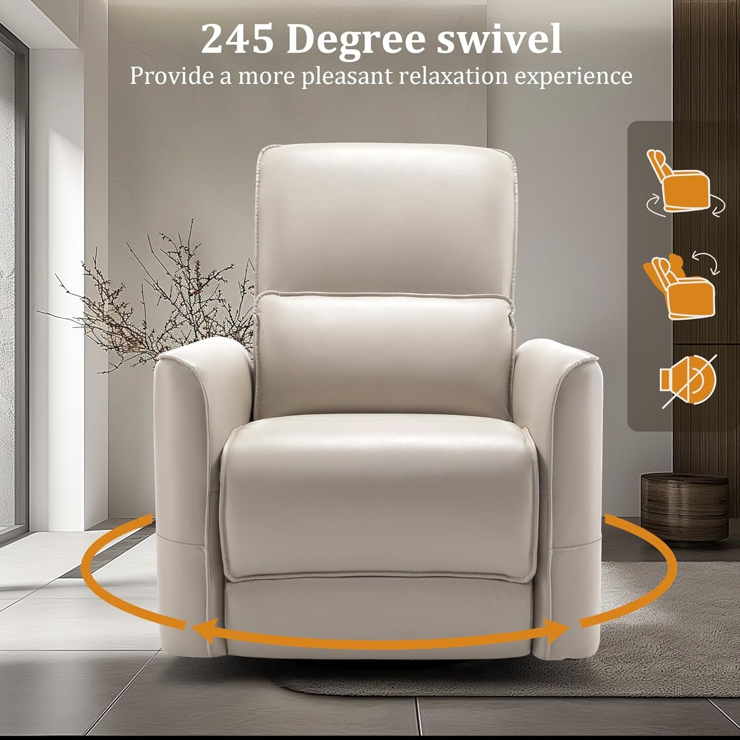 Power Rocking Recliner Chair with USB & Type-C-3