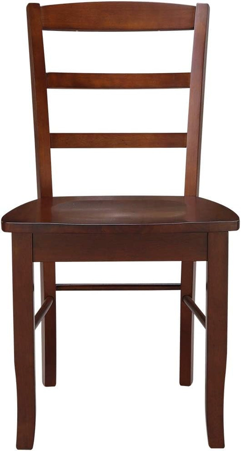 International Concepts Madrid Ladder Back Chair, Espresso-3