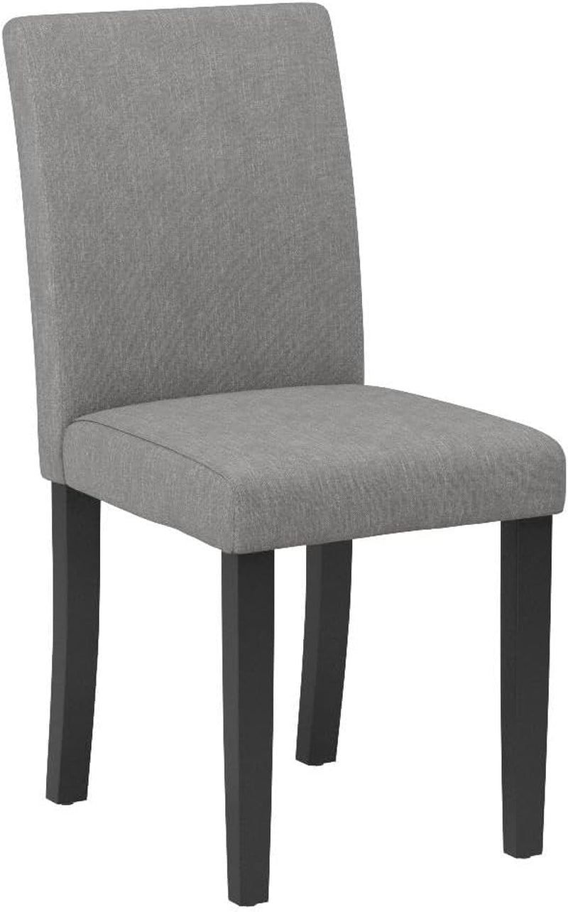 Dining Chairs Urban Style Fabric Parson Chairs Kitchen Living Room Armless Side Chair with Solid Wood Legs Set of 4 (Gray)-4