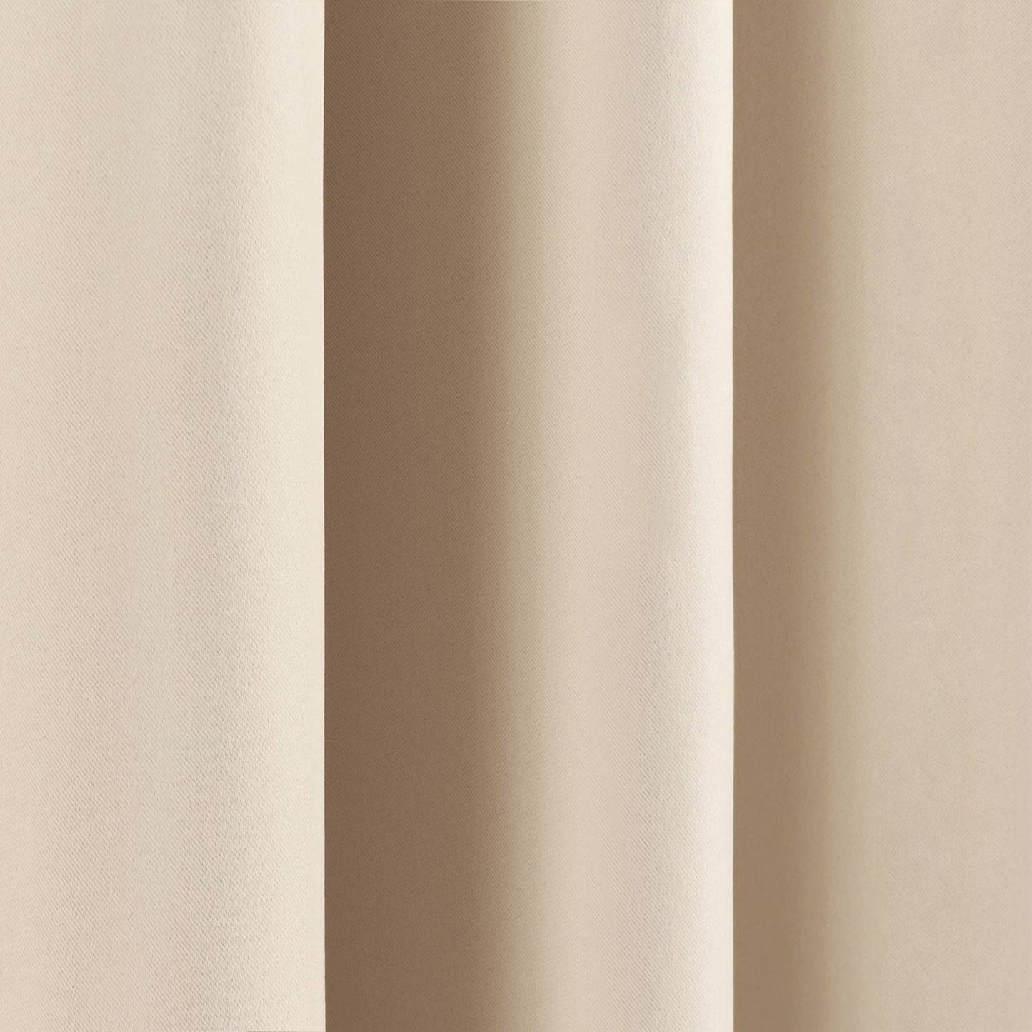 52 x 54 inch Solid Beige Cream Thermal Blackout Curtain Panels - Set of 2-4