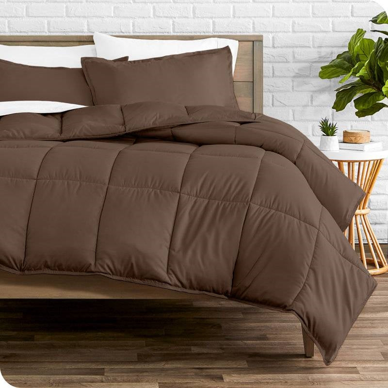 King / CAL King 3-Piece Down Alternative Comforter Set in Chocolate Brown-0